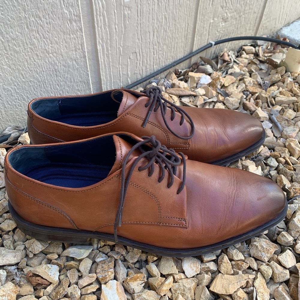 Cole Haan Men's Brown Leather Oxford Dress Shoes 10.5